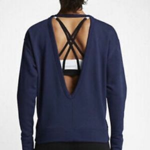 Nike Dri-FIT Open-Back Pullover Sweatshirt